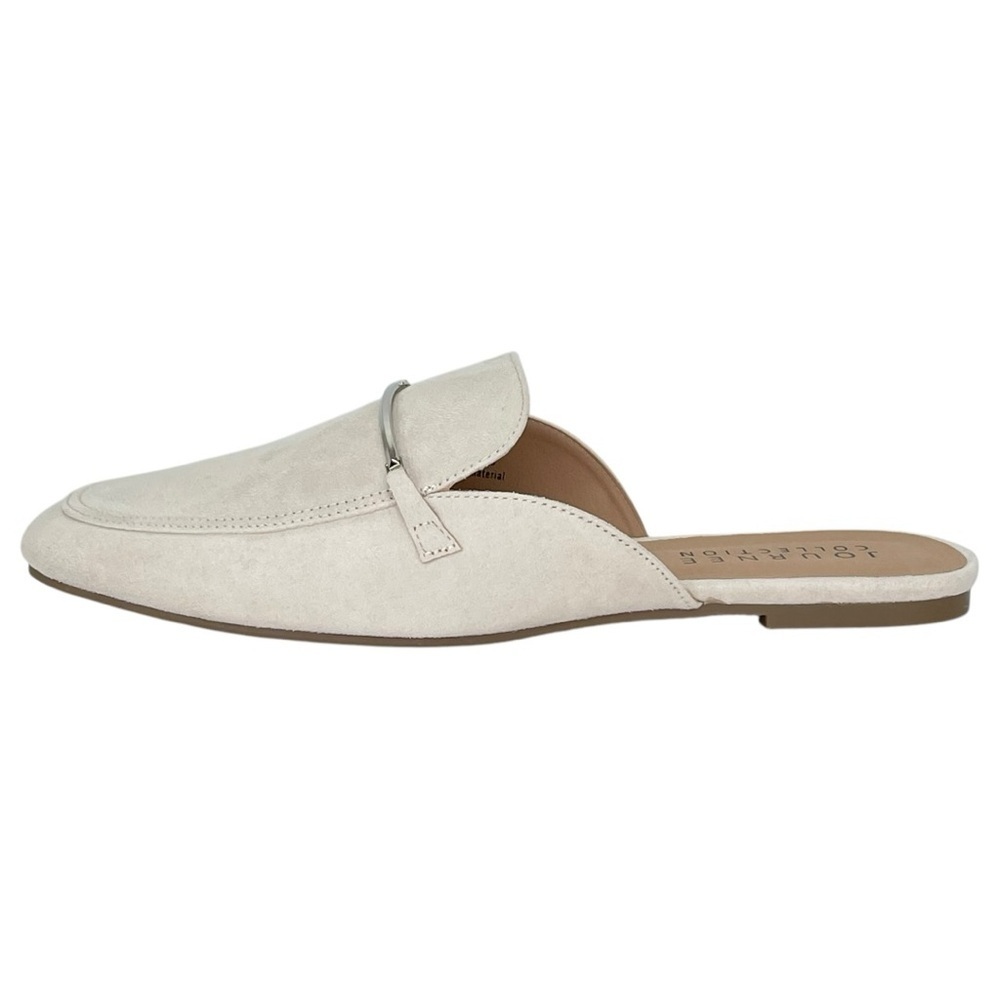 Journee Collection Ameena Cream Microsuede Womens Mules Size 8.5M - Picture 3 of 11